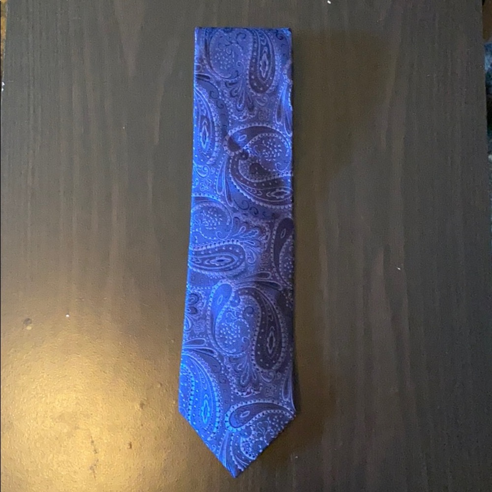$10 Ties: Kenneth Roberts Platinum  Paisley Tie
